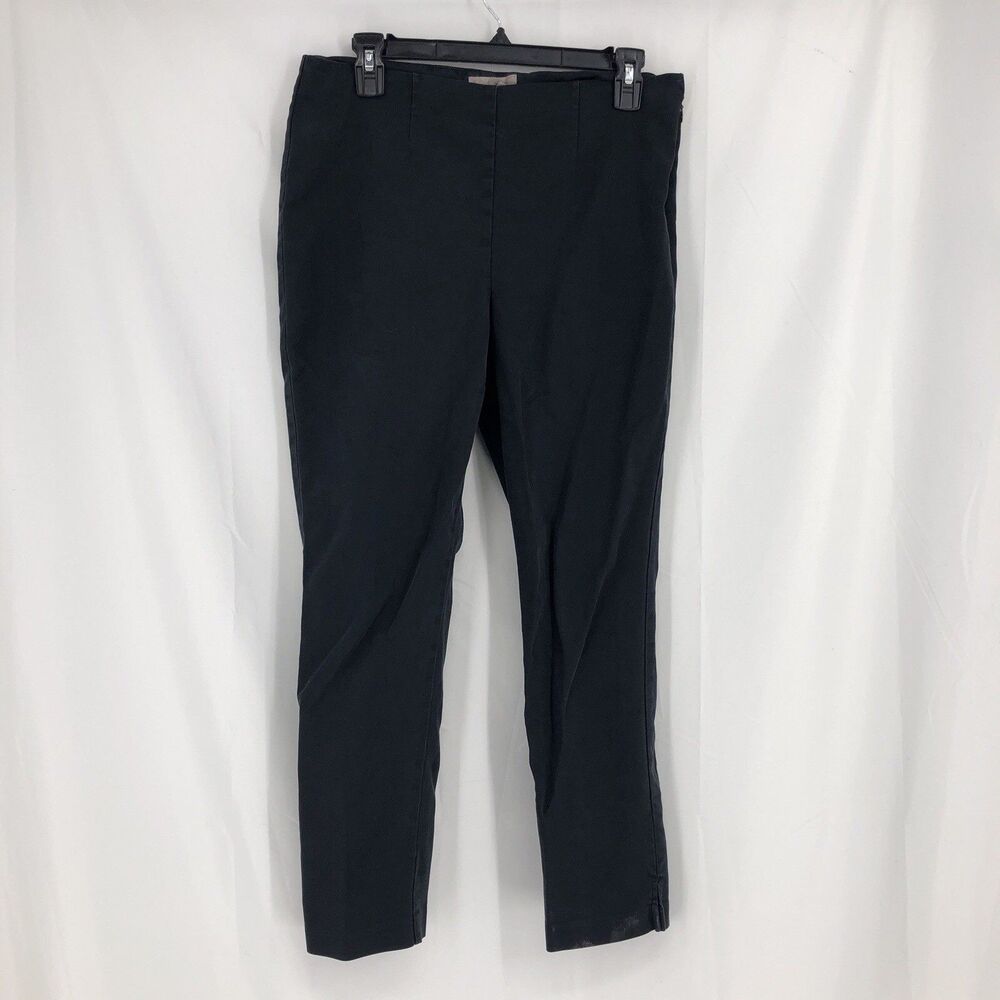 Chico's Ankle Pants Womens Size .5 Black Side Zip Cotton Blend